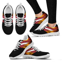 Latvia Sneakers - Fire Wings and Flag8 RLT6 - Wonder Print Shop