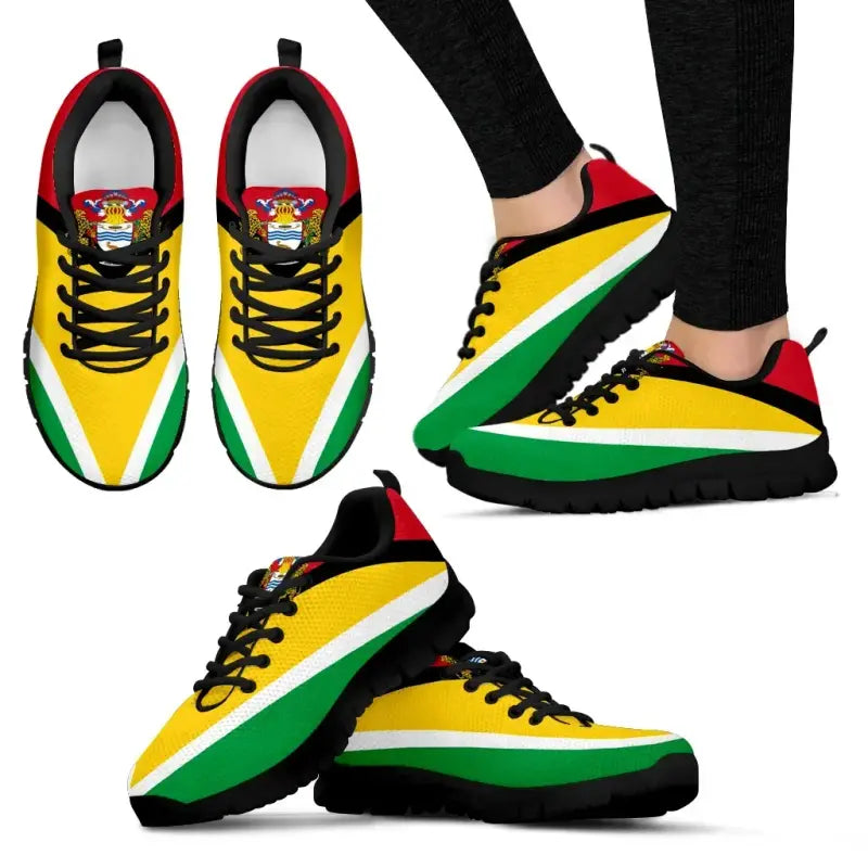 Guyana Shoes - Guyana Flag Sneakers RLT8 - Wonder Print Shop