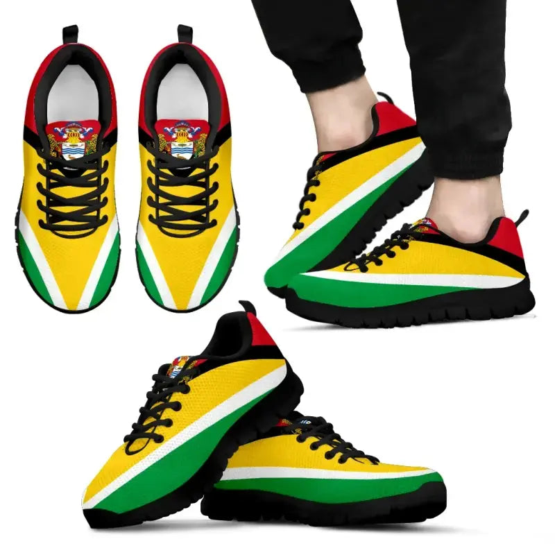 Guyana Shoes - Guyana Flag Sneakers RLT8 - Wonder Print Shop
