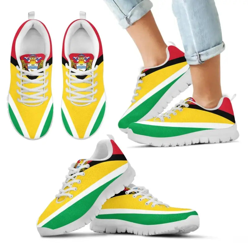 Guyana Shoes - Guyana Flag Sneakers RLT8 - Wonder Print Shop
