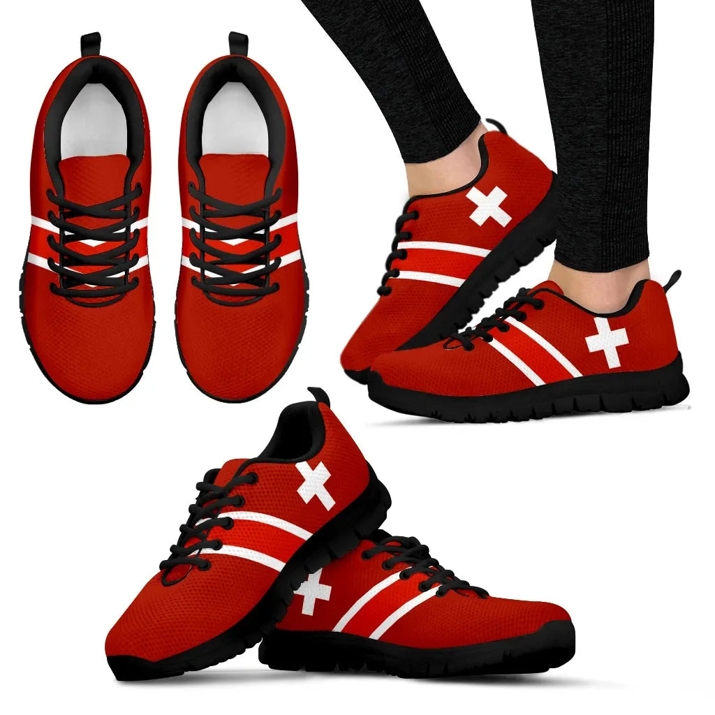 Switzerland Flag Sneakers 01 RLT13 - Wonder Print Shop
