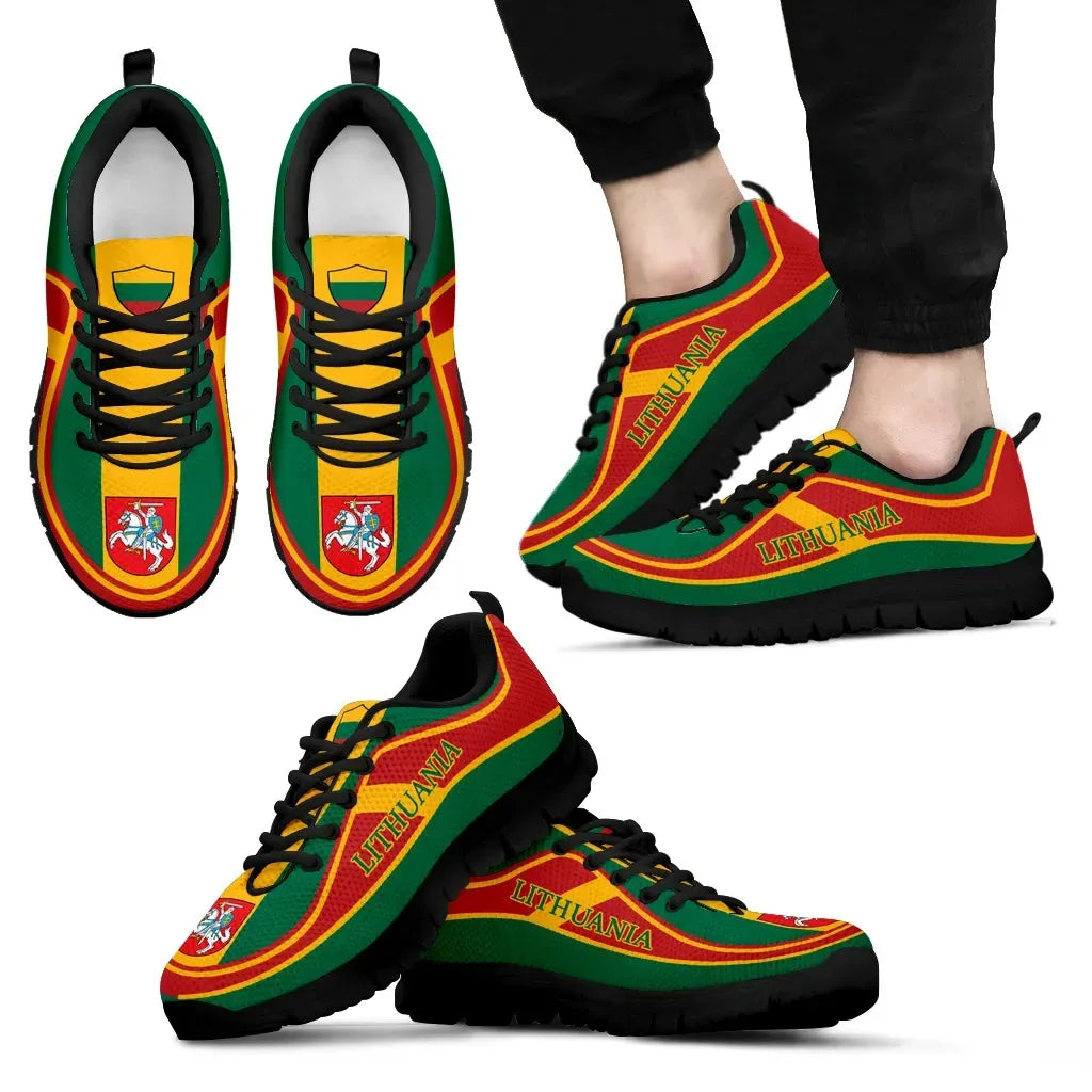 Lithuania Flag Color Sneakers RLT6 - Wonder Print Shop