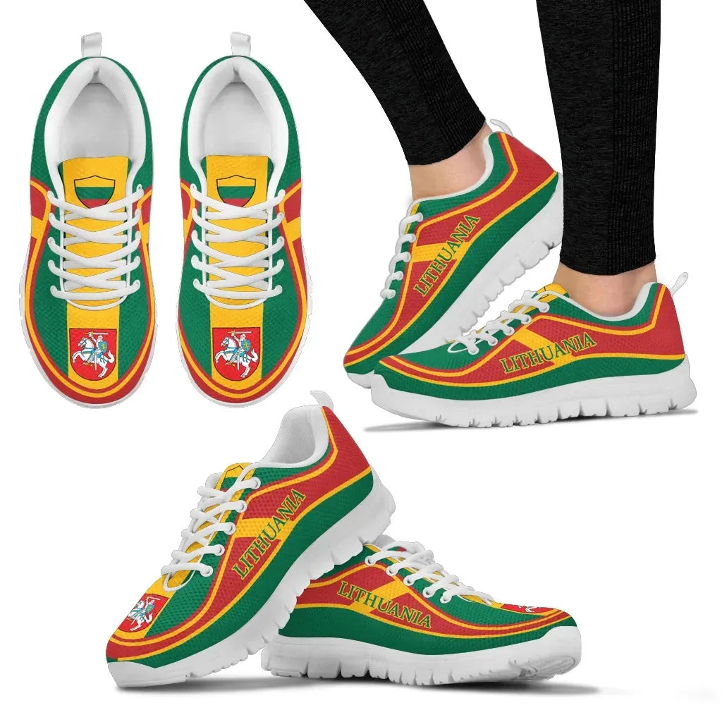 Lithuania Flag Color Sneakers RLT6 - Wonder Print Shop