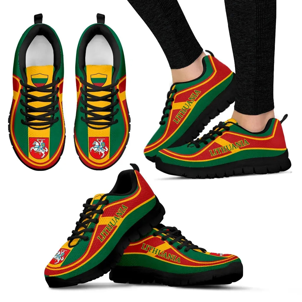 Lithuania Flag Color Sneakers RLT6 - Wonder Print Shop