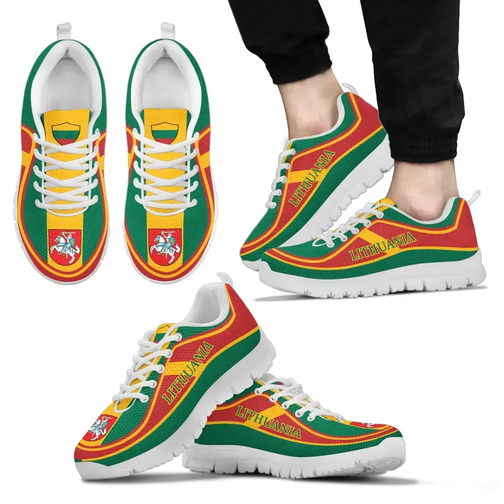 Lithuania Flag Color Sneakers RLT6 - Wonder Print Shop