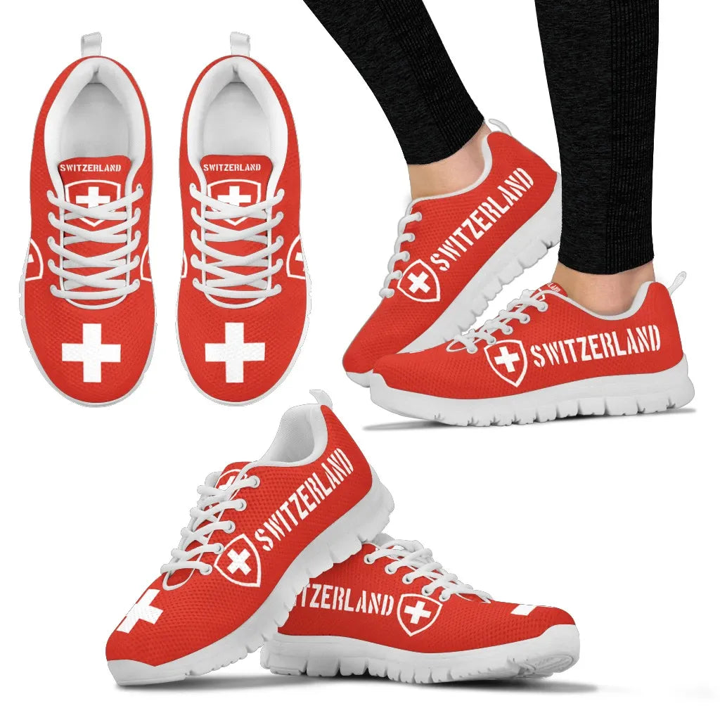 Switzerland Sneakers Swizerland Flag Sneakers/Shoes RLT13 - Wonder Print Shop