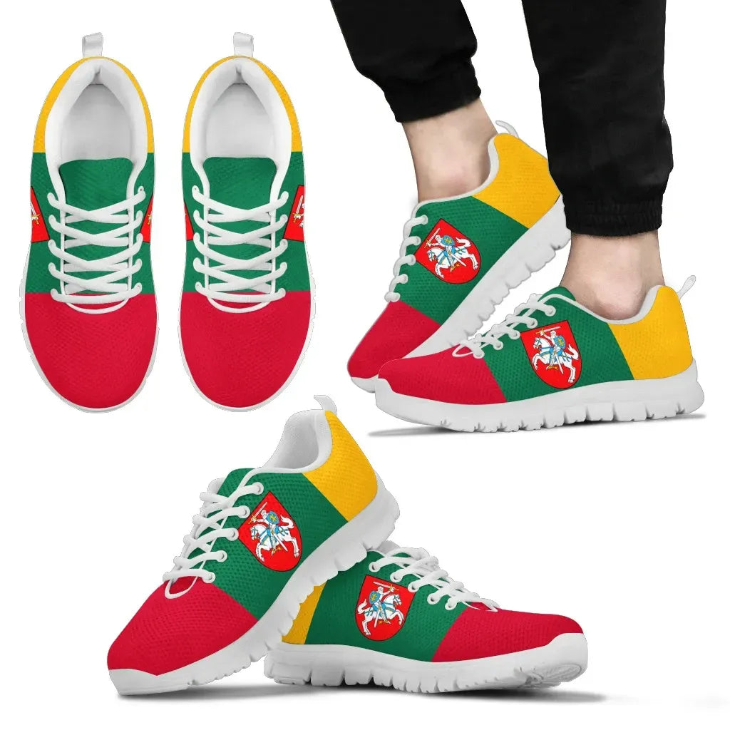 Lithuania - Lietuva Flag Men's/Women's/Kid's Sneakers Shoes RLT6 - Wonder Print Shop