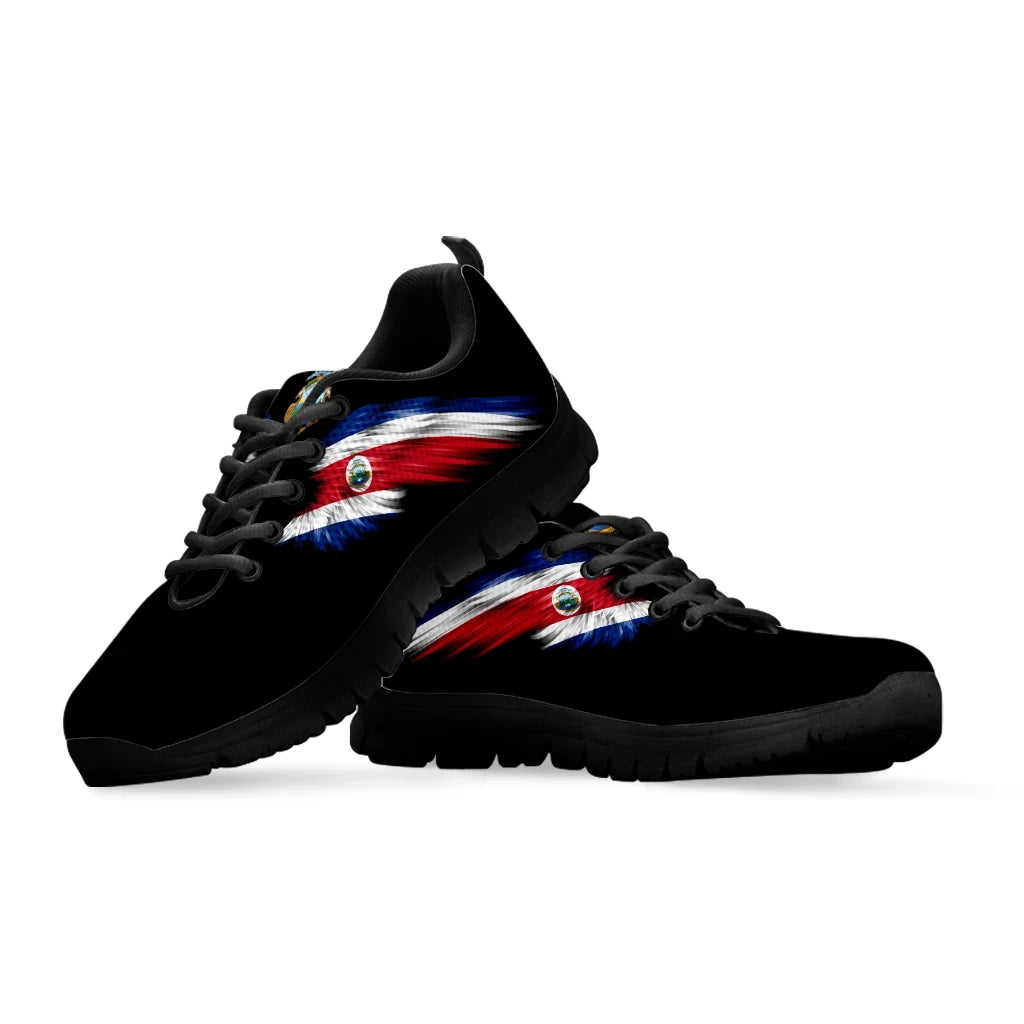 Costa Rica Wings Sneakers Black Edition RLT13 - Wonder Print Shop