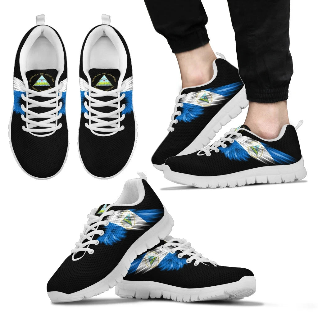 Nicaragua Wings Sneakers Black Edition RLT8 - Wonder Print Shop