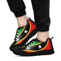 Saint Kitts and Nevis Sneakers Saint Kitts and Nevis Flag Ver 01 RLT6 - Wonder Print Shop