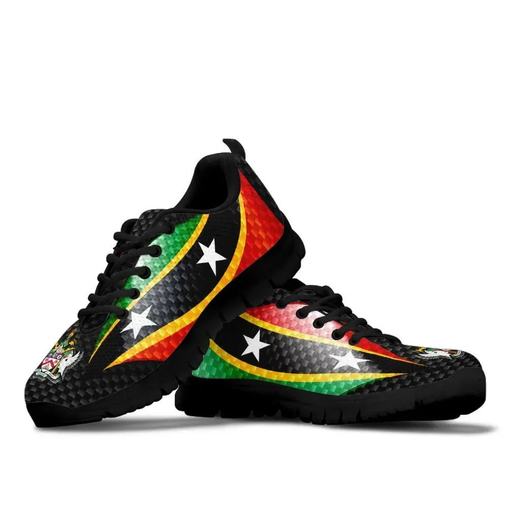 Saint Kitts and Nevis Sneakers Saint Kitts and Nevis Flag Ver 01 RLT6 - Wonder Print Shop