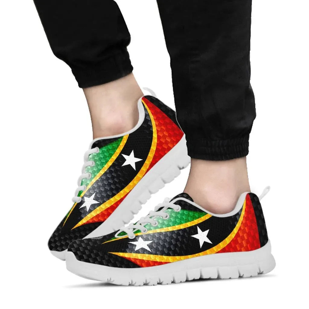 Saint Kitts and Nevis Sneakers Saint Kitts and Nevis Flag Ver 01 RLT6 - Wonder Print Shop