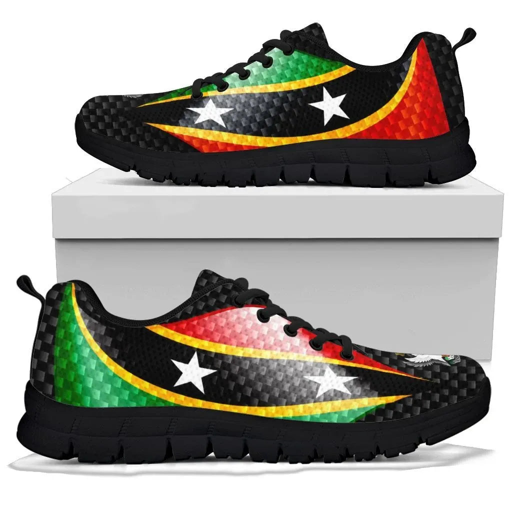 Saint Kitts and Nevis Sneakers Saint Kitts and Nevis Flag Ver 01 RLT6 - Wonder Print Shop