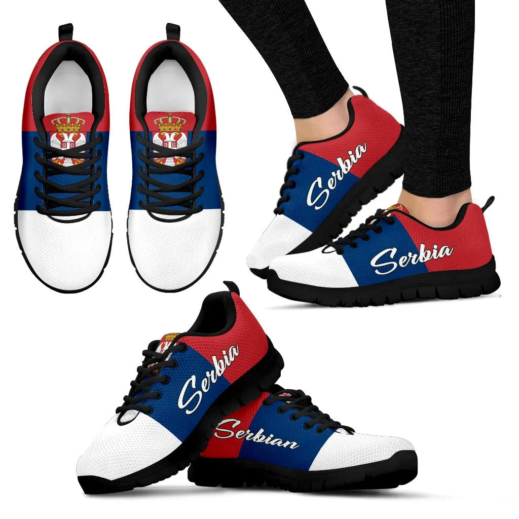 Serbia Flag Sneakers RLT7 - Wonder Print Shop