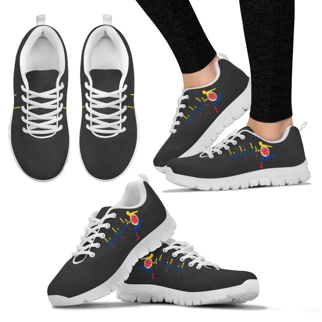 Colombia Heartbeat Football Unisex Men's / Women's Sneakers (Shoes) RLT7 - Wonder Print Shop