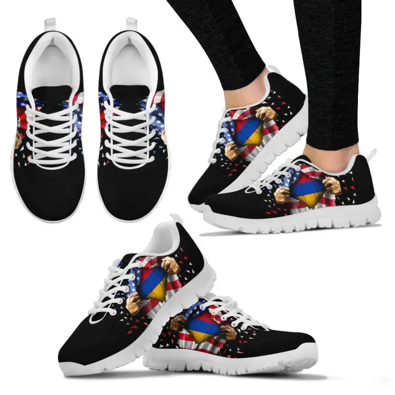 Armenia Sneakers - Open Hand Flag RLT8 - Wonder Print Shop