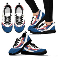 Serbia Sneakers Black Serbia Flag Blue RLT7 - Wonder Print Shop