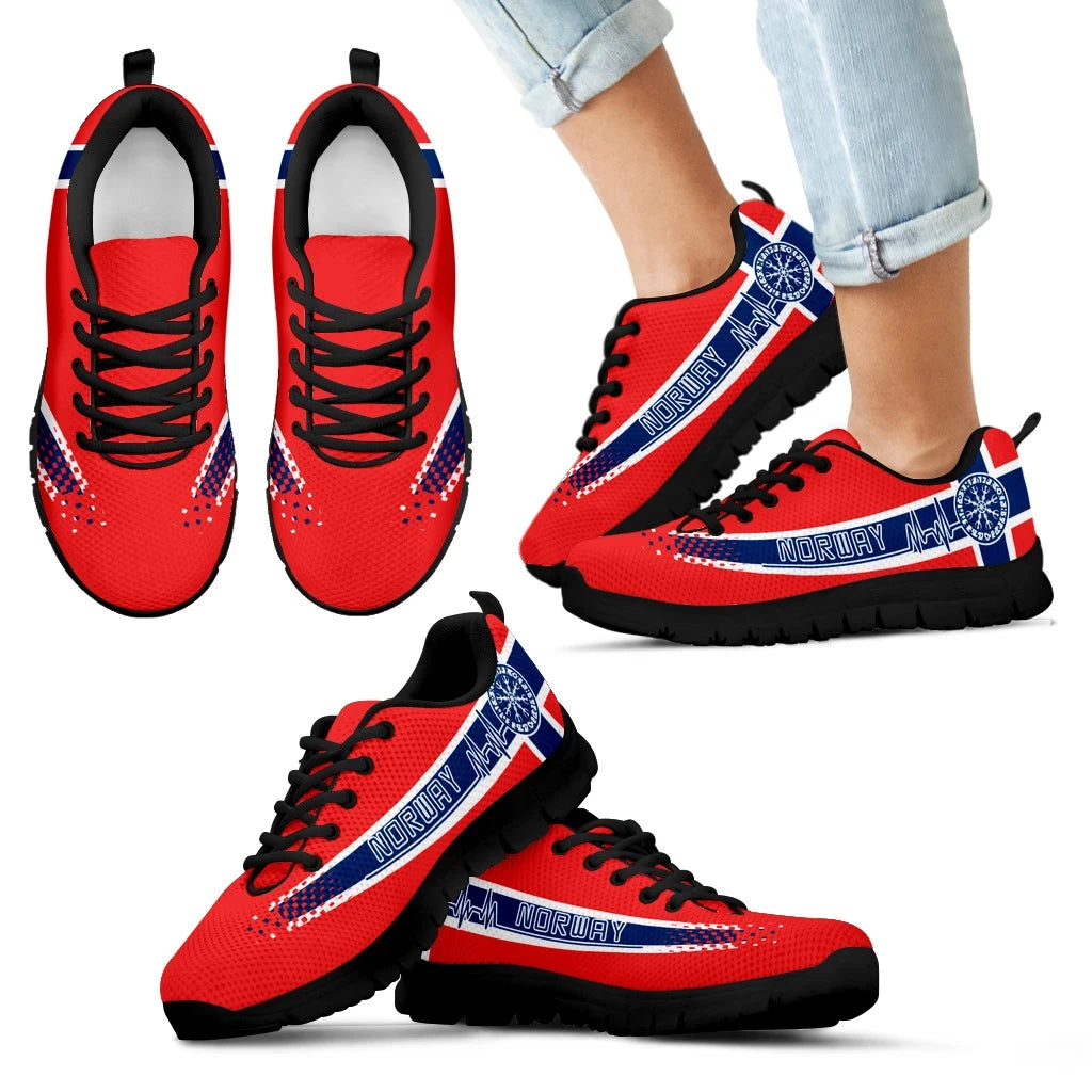 Norway Heartbeat Sneakers RLT7 - Wonder Print Shop