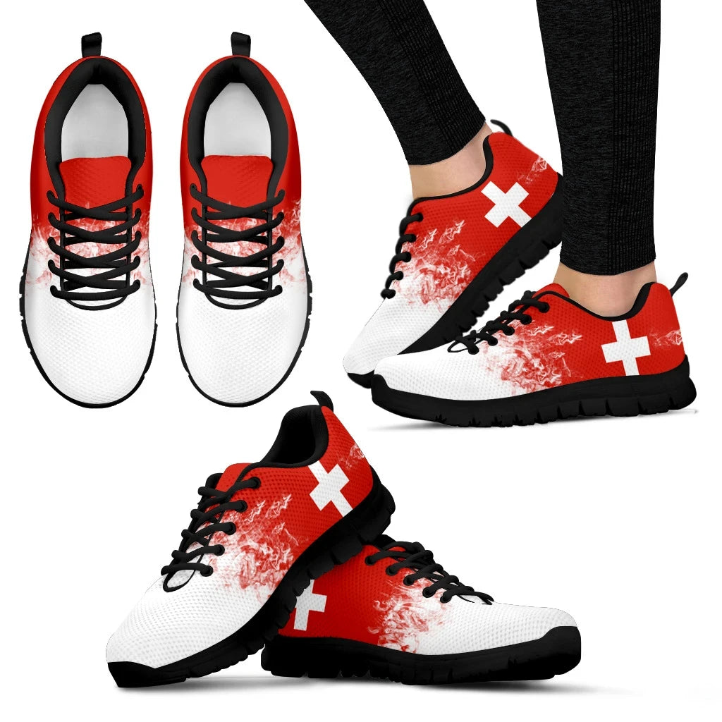 Switzerland Flag Sneakers RLT13 - Wonder Print Shop