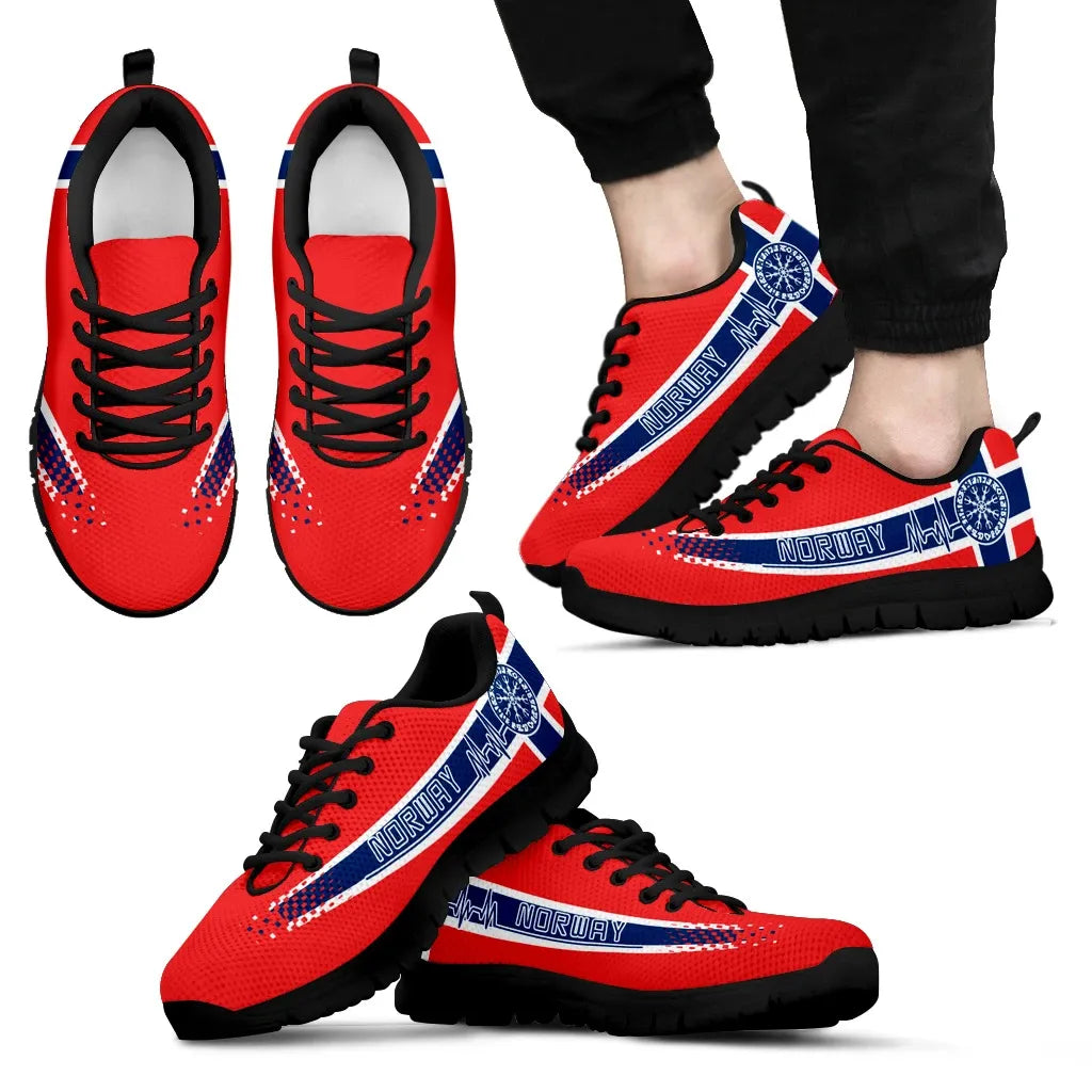 Norway Heartbeat Sneakers RLT7 - Wonder Print Shop