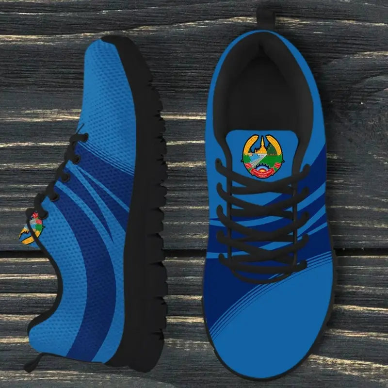Laos Coat Of Arms Sneakers Cricket RLT8 - Wonder Print Shop