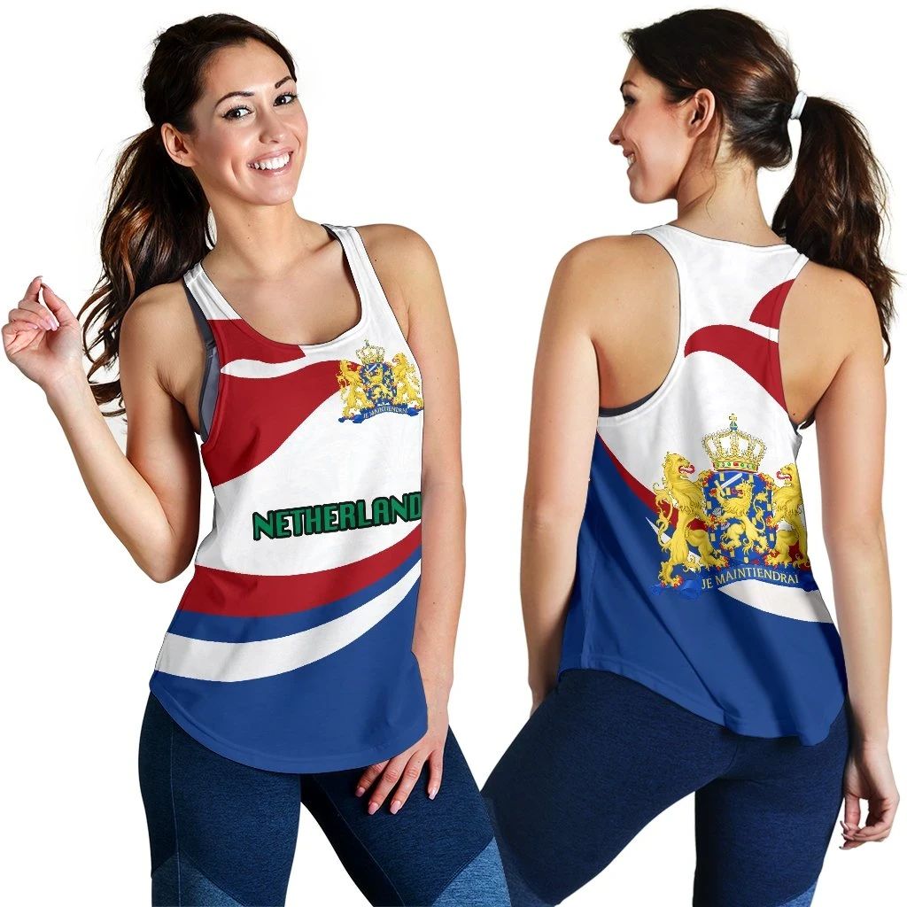 Netherlands Women Racerback Tank Proud Version RLT7 - Wonder Print Shop