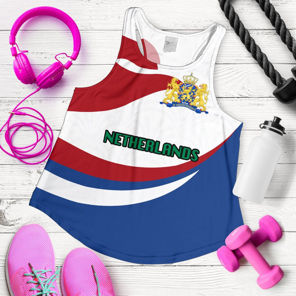 Netherlands Women Racerback Tank Proud Version RLT7 - Wonder Print Shop