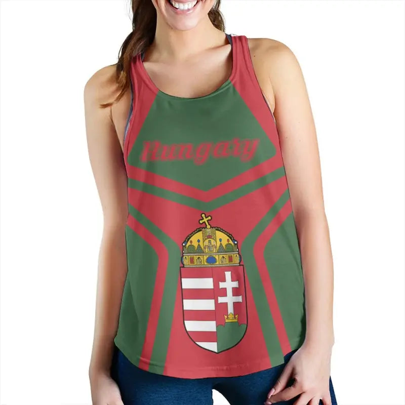 Hungary Coat Of Arms Women Racerback Tank My Style RLT8 - Wonder Print Shop