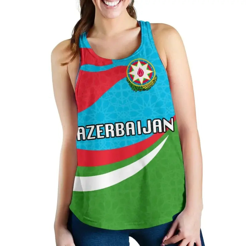 Azerbaijan Women Racerback Tank Proud Version RLT8 - Wonder Print Shop
