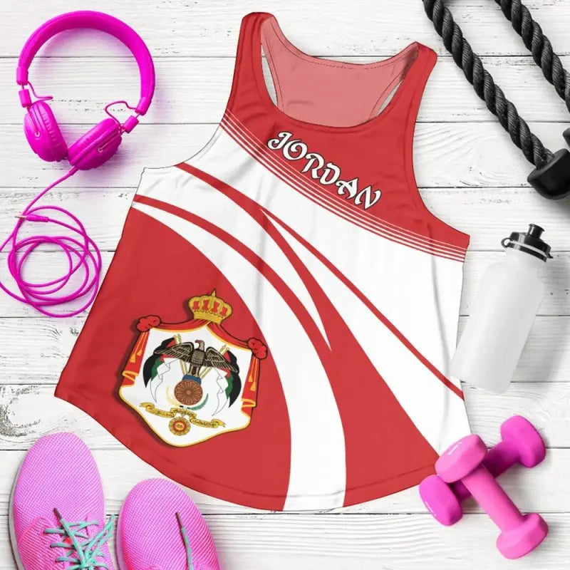 Jordan Coat Of Arms Women Tanktop Cricket RLT8 - Wonder Print Shop