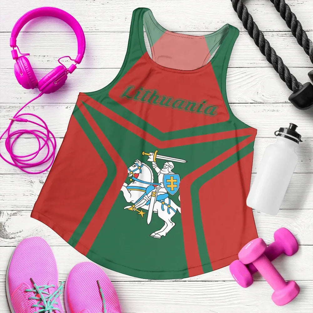 Lithuania Coat Of Arms Women Racerback Tank My Style5 RLT6 - Wonder Print Shop