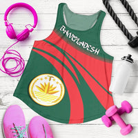 Bangladesh Coat Of Arms Women Tanktop Cricket RLT6 - Wonder Print Shop