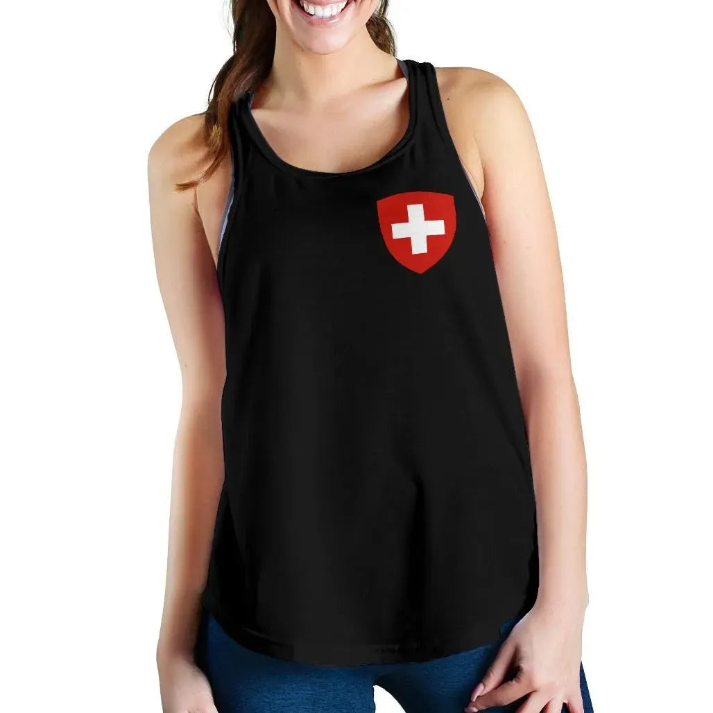 Switzerland Women's Racerback Tank RLT13 - Wonder Print Shop