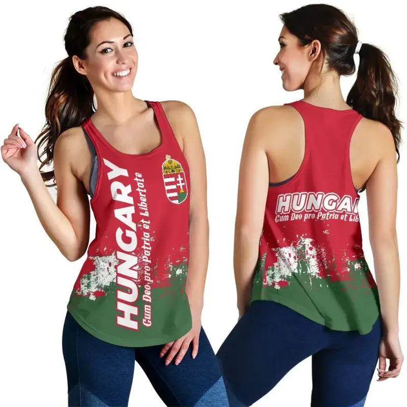 hungary-womens-racerback-tank-smudge-style