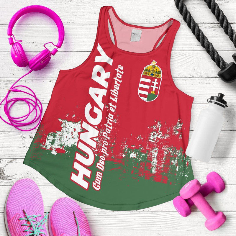 Hungary Womens Racerback Tank, Smudge Style RLT8 - Wonder Print Shop