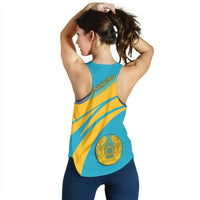 Kazakhstan Coat Of Arms Women Tanktop Cricket RLT8 - Wonder Print Shop