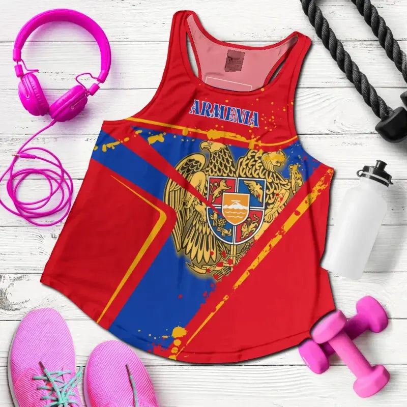 Armenia Womens Racerback Tank , The Pride of Armenia RLT8 - Wonder Print Shop