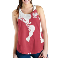 Poland Women's Racerback Tank Flag Jersey RLT7 - Wonder Print Shop