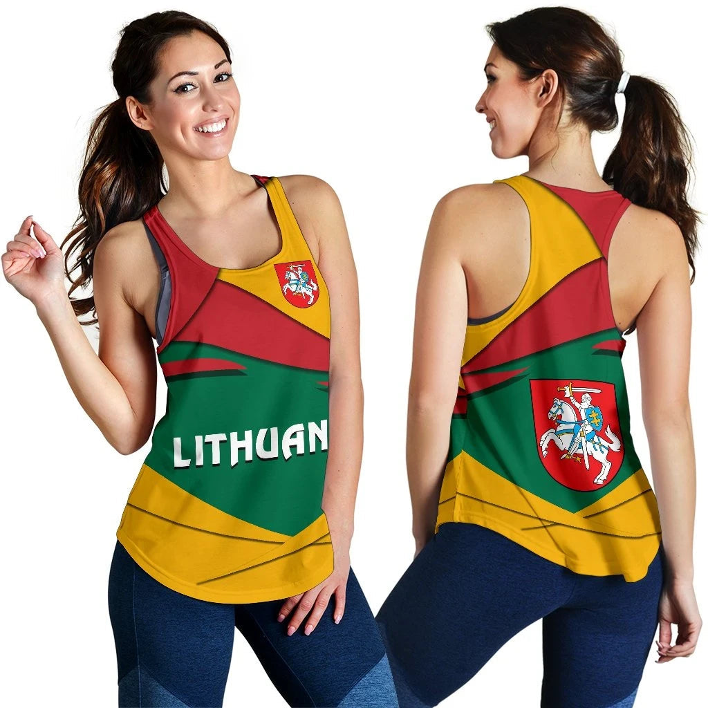 Lithuania Women's Racerback Tank, Lithuania Pride RLT6 - Wonder Print Shop