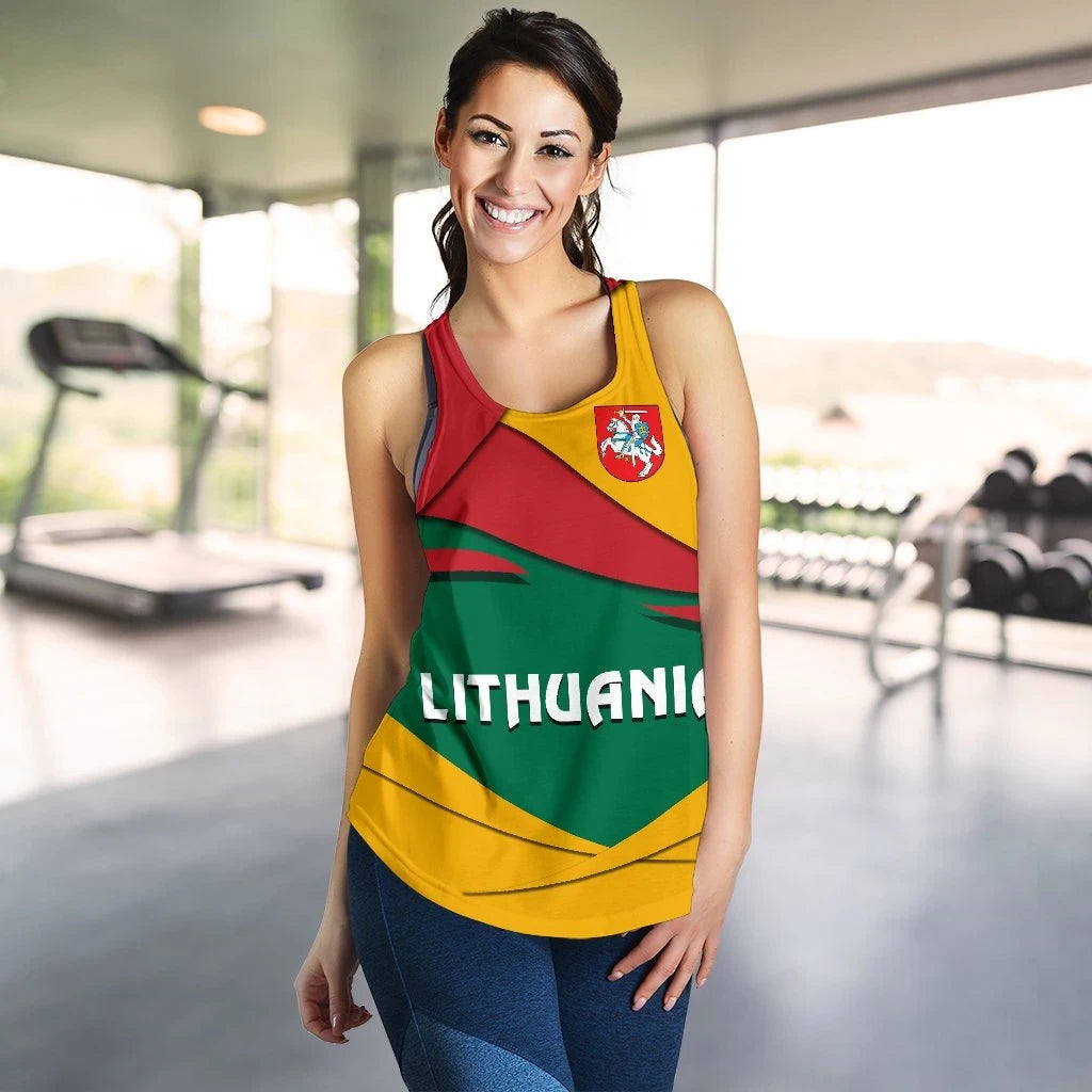 Lithuania Women's Racerback Tank, Lithuania Pride RLT6 - Wonder Print Shop