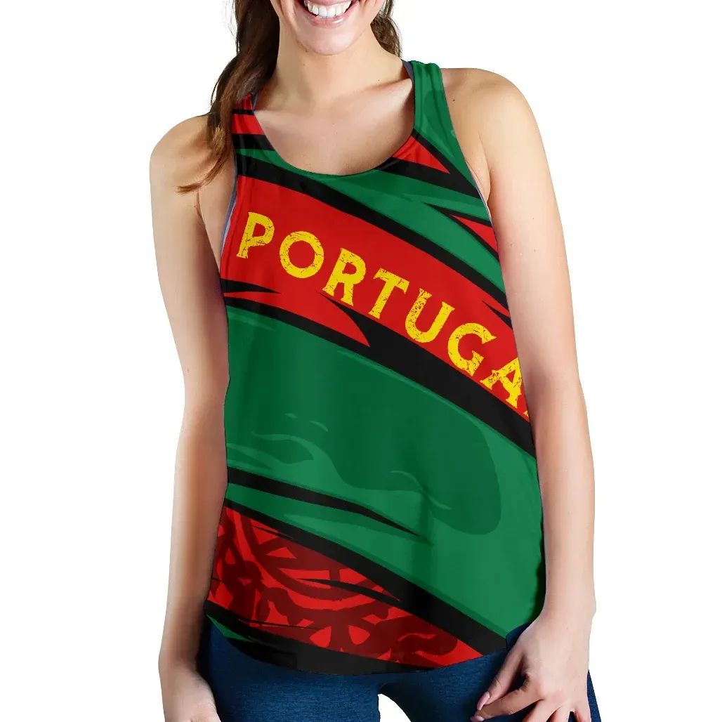 Portugal Coat Of Arms Women's Tank Top Lode Style RLT7 - Wonder Print Shop