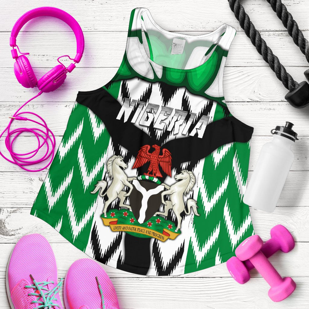 Nigeria Womens Racerback Tank Simple Version RLT8 - Wonder Print Shop