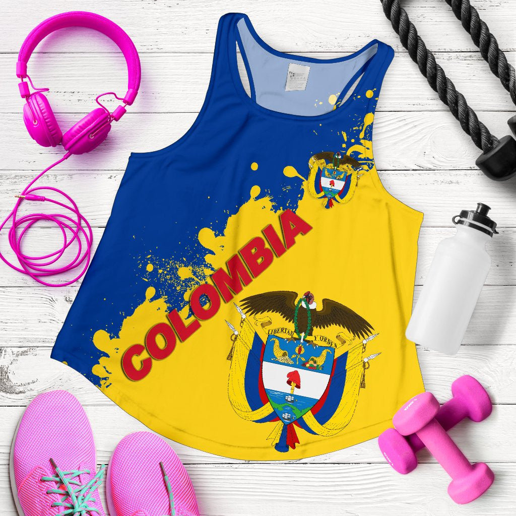 Colombia Women Racerback Tank Smudge Version RLT7 - Wonder Print Shop