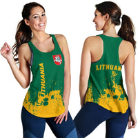 Lithuania Women Racerback Tank, Smudge Style RLT6 - Wonder Print Shop
