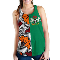 Nigeria Womens Racerback Tank Ankara Pattern RLT8 - Wonder Print Shop