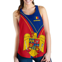 Romania Women's Racerback Tank, Romanian Pride RLT13 - Wonder Print Shop