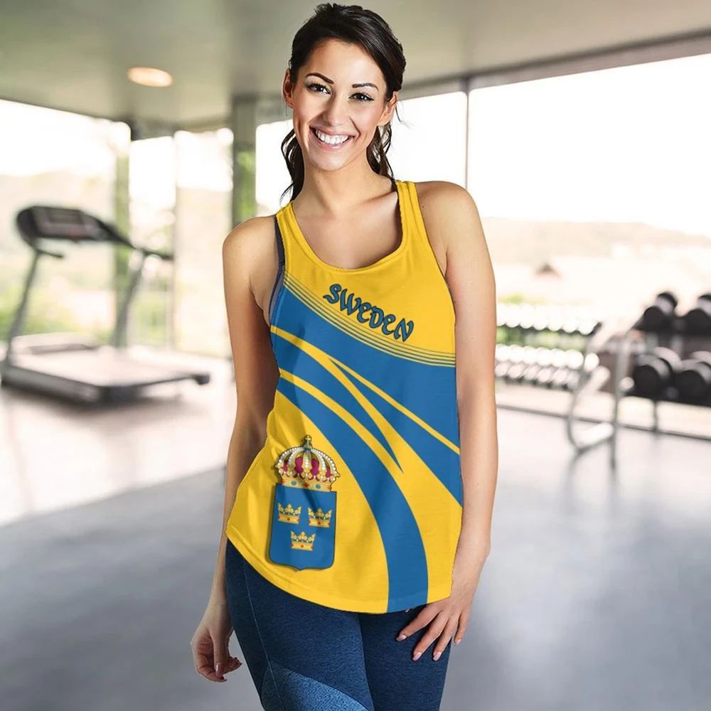 Sweden Coat Of Arms Women Tanktop Cricket RLT7 - Wonder Print Shop