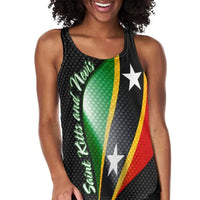 Saint Kitts and Nevis Women's Racerback Tank, Saint Kitts and Nevis Flag, Ver 01 RLT6 - Wonder Print Shop