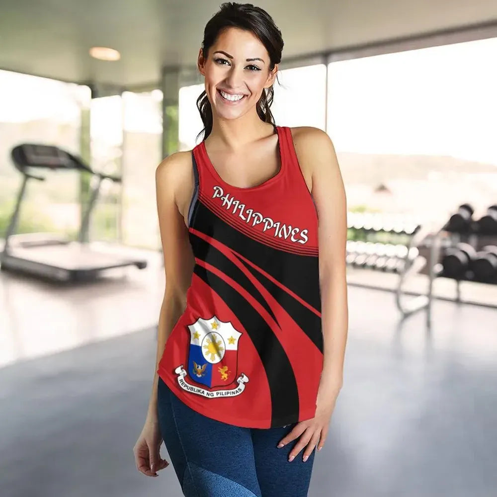 Philippines Coat Of Arms Women Tanktop Cricket RLT6 - Wonder Print Shop