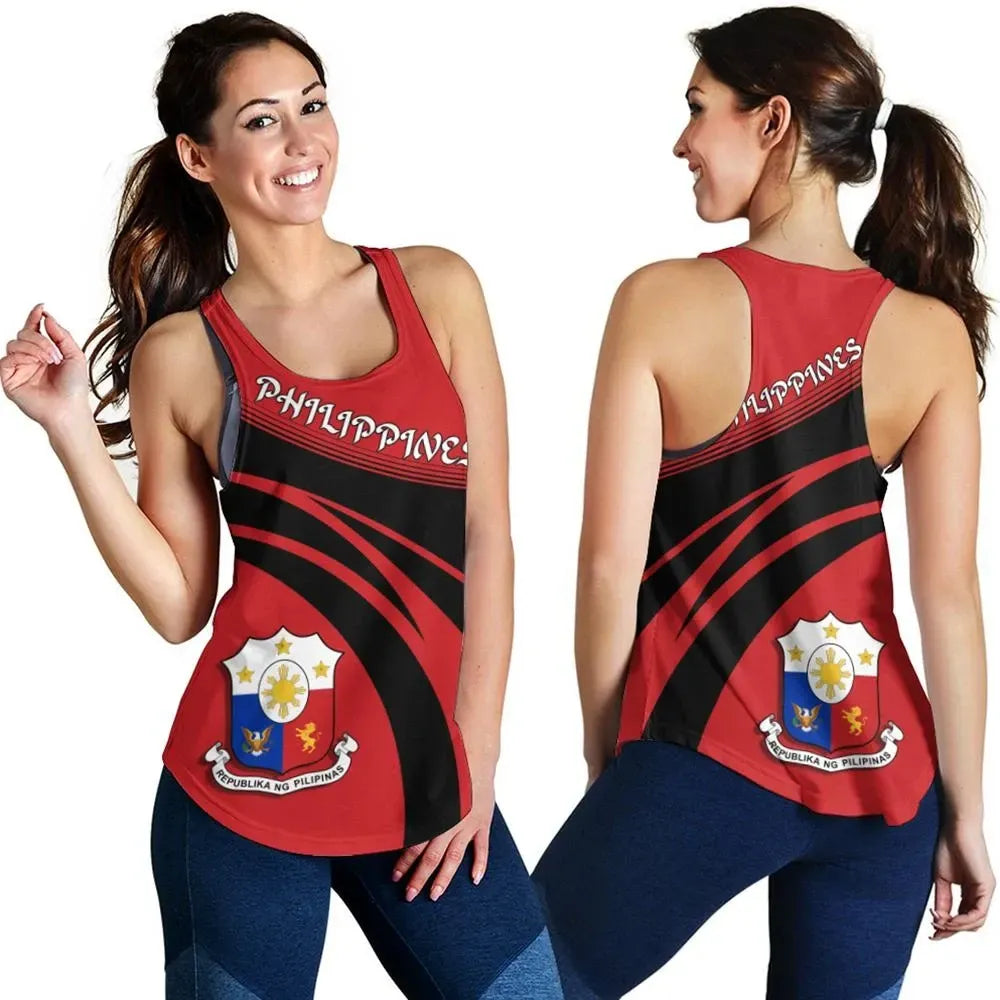 Philippines Coat Of Arms Women Tanktop Cricket RLT6 - Wonder Print Shop